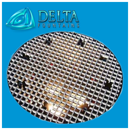 Delta Fountain Sump Grate with Nozzle and Lights