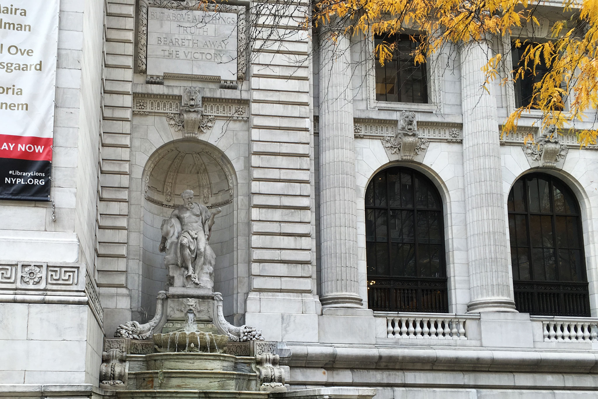 NY Public Library 5th Avenue Fountains