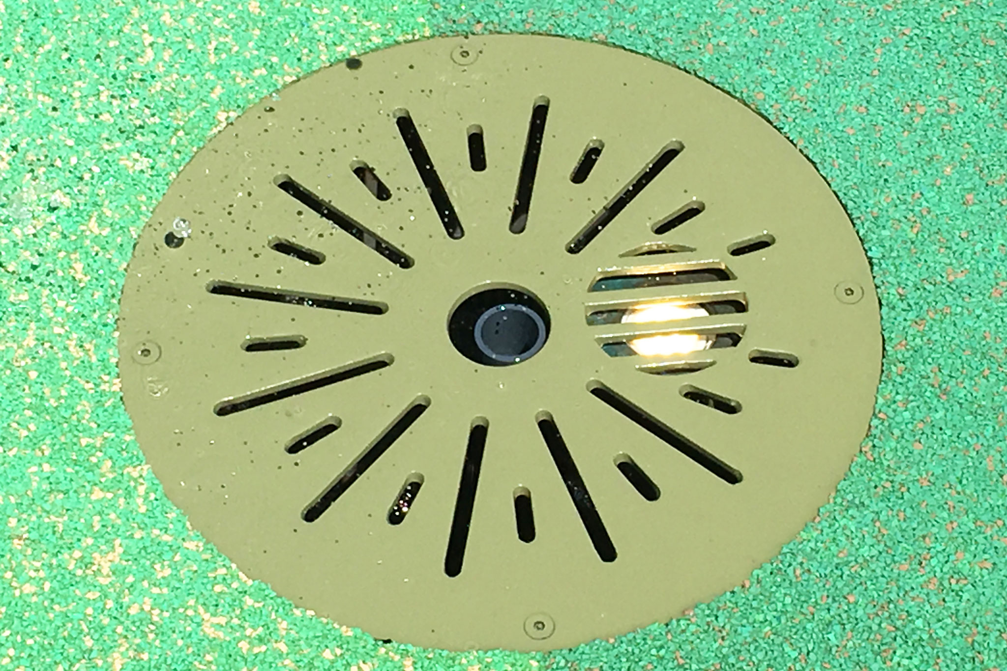 Pop Jet Discharge Sump with Waterproof LED Light and Powdercoated Grate