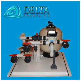 Sand Filter with Automatic Backwash Valve Delta Fountains
