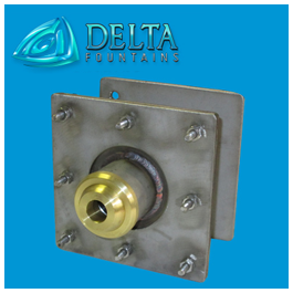 Delta Fountains Custom Eyeball Fitting in Membrane Clamp