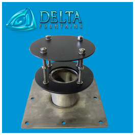 Delta Fountains Discharge Fitting with Diverter Plate