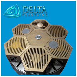 Delta Fountains Discharge Sump with Mist Nozzles