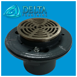 Delta Fountains Floor Drain with Strainer