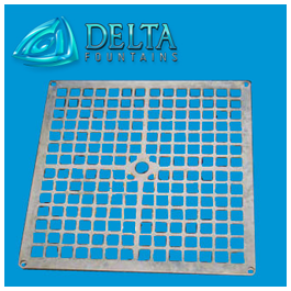 Delta Fountains Metal Square Grate