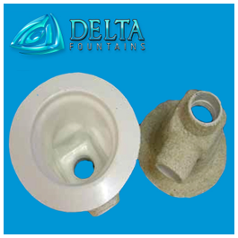 Delta Fountains Round Fiberglass Main Drain