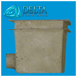 Delta Fountains Square Main Drain Fiberglass