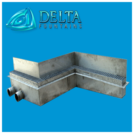 Delta Fountains Stainless Steel Non Linear Trough