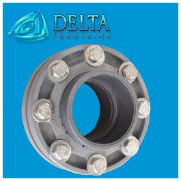 Mated Flanges for Water Stop Delta Fountains